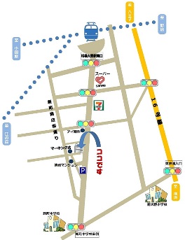 相模大野駅からのイラスト地図